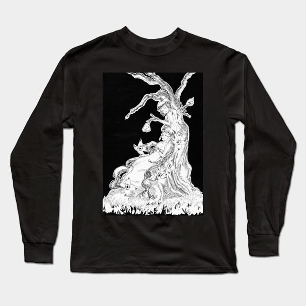 Sleeping in Solitude Long Sleeve T-Shirt by Dearly Mu